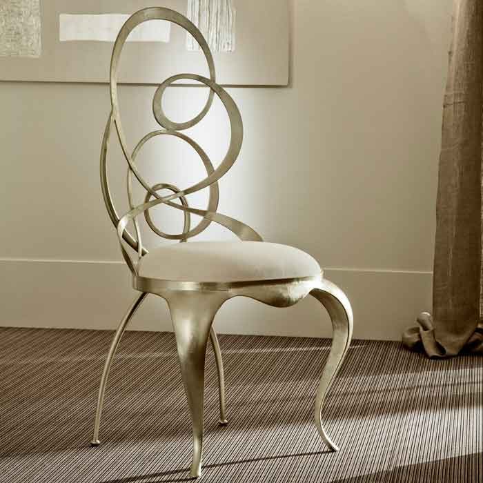 chaise plastique design baroque